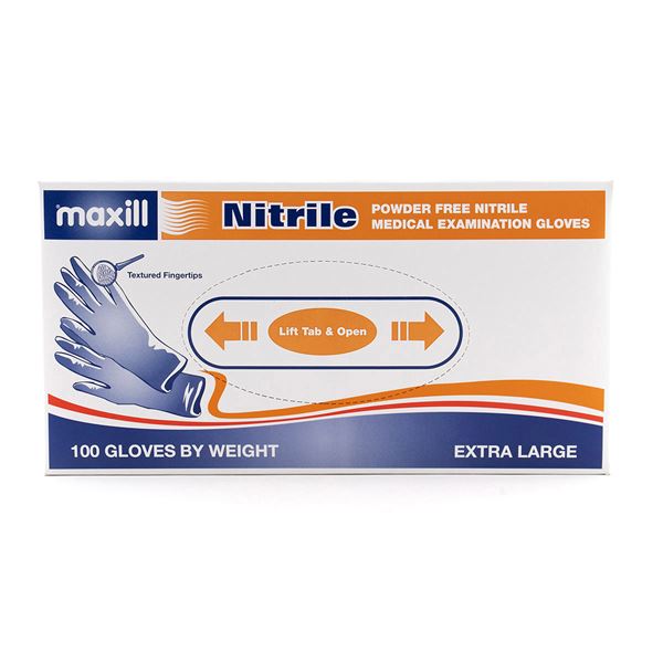 Picture of GLOVES EXAM NITRILE POWDER FREE XLARGE - 100s