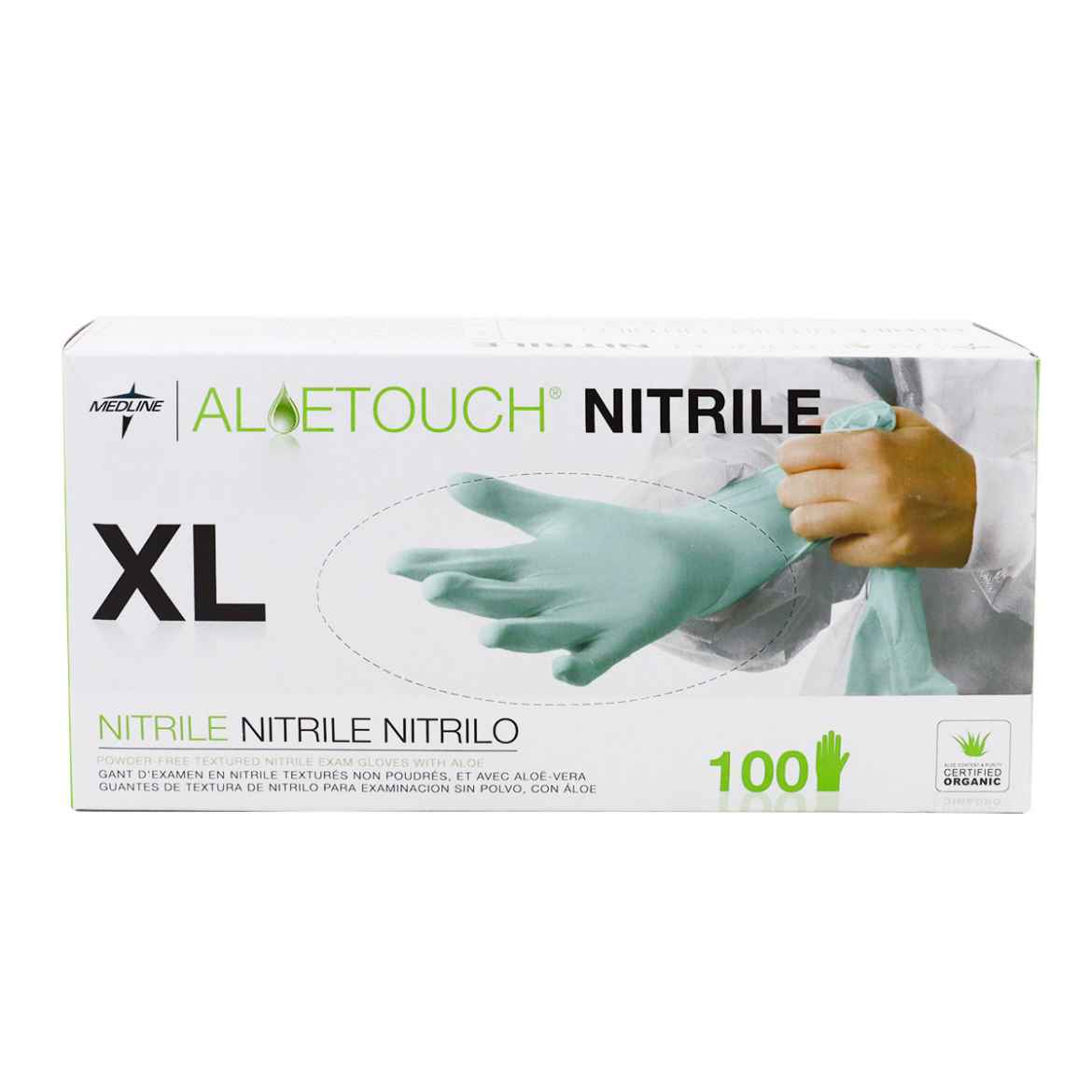 Picture of GLOVES EXAM NITRILE ALOETOUCH (PF) XLARGE - 100s