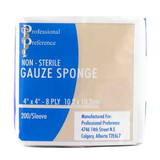 Picture of GAUZE SPONGE 8ply 4in x 4in(PROFESSIONAL PREF) - 200's