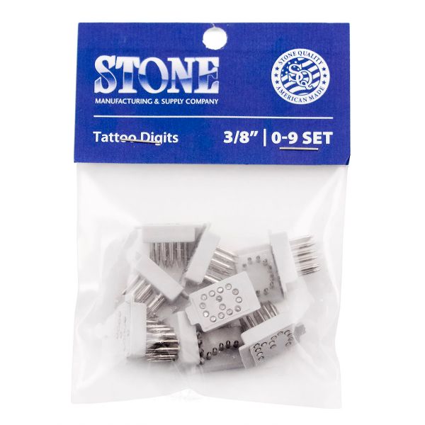 Picture of TATTOO CHARACTERS STONE 3/8in SET - 0 to 9