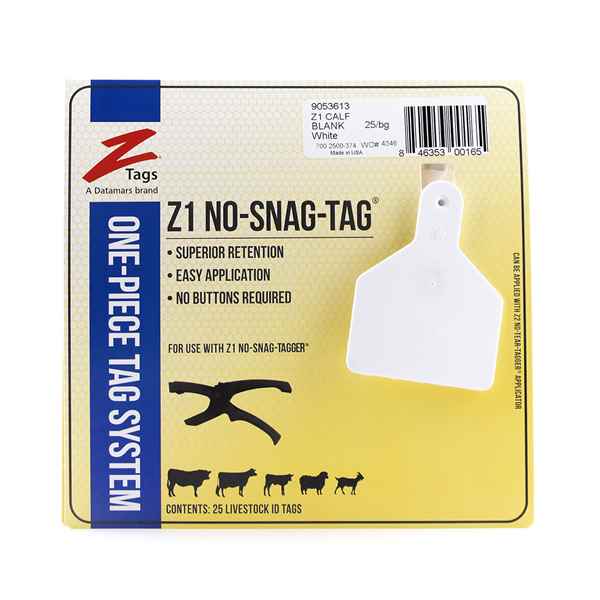 Picture of Z TAG CALF one piece WHITE BLANK - 25's
