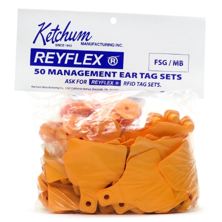 Picture of EARTAG REYFLEX  MGT W/BUTTONS ORANGE LARGE - 50's (SU10)