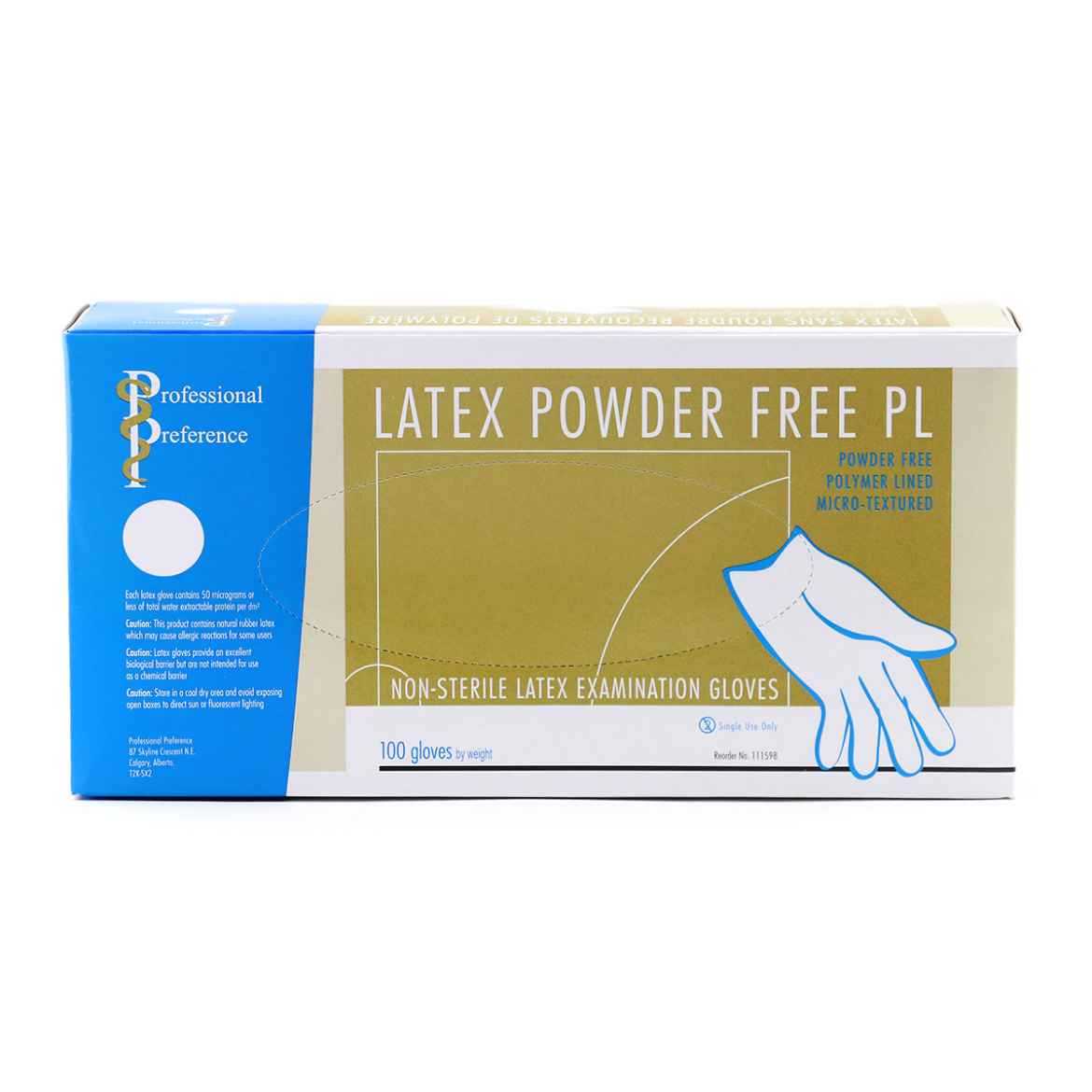 Picture of GLOVES EXAM LATEX POWDER FREE (PROF PREF) MEDIUM - 100's