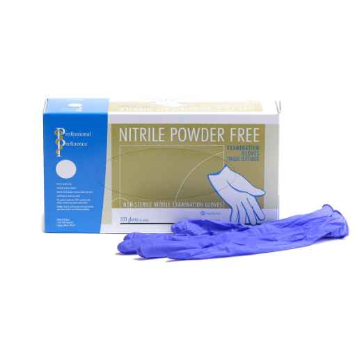 Picture of GLOVES EXAM NITRILE- POWDER FREE (PROF PREF) SMALL - 100's