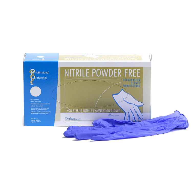 Picture of GLOVES EXAM NITRILE- POWDER FREE(PROF PREF) XLARGE - 100's