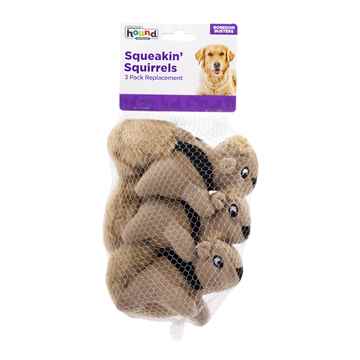 Picture of TOY DOG OH HIDE A TOY SQUEAKN ANIMAL Repl SQUIRREL-3/pk