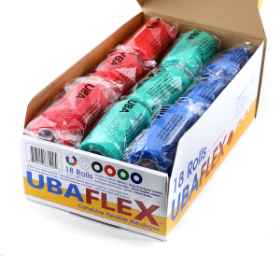 Show details for UBAVET UBAFLEX COHESIVE FLEXIBLE 4in BANDAGE ASST - 18/box Picture of UBAVET UBAFLEX COHESIVE FLEXIBLE 4in BANDAGE ASST - 18/box
