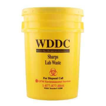 Show details for BIOHAZARDOUS SHARPS WASTE PAIL W/LID GFM - 21L Picture of BIOHAZARDOUS SHARPS WASTE PAIL W/LID GFM - 21L