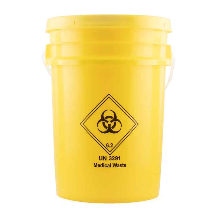 Picture of BIOHAZARDOUS SHARPS WASTE PAIL W/LID GFM - 21L