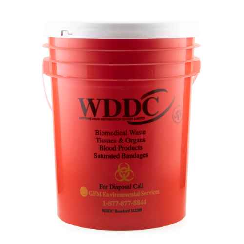 Picture of BIOHAZARDOUS WASTE PAIL WITH LID GFM - 21L