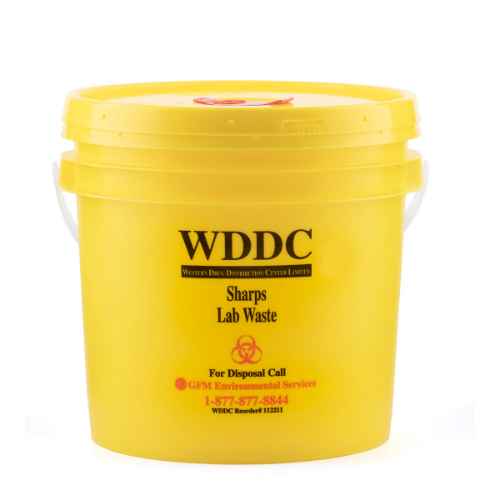 Picture of BIOHAZARDOUS SHARPS WASTE PAIL W/LID  GFM -  5.5 L