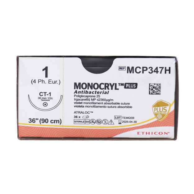 Picture of MONOCRYL PLUS 1 36in VIOLET CT-1 (MCP347H) - 36`s