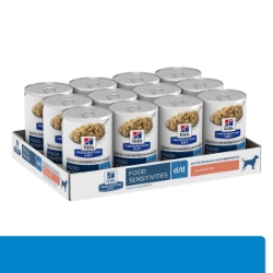 Picture of Hills Prescription Diet D/D Derm Diet Salmon Wet Dog Food- 12x370g Cans