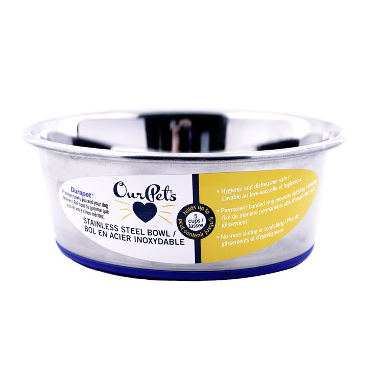 Picture of BOWL DURAPET Non Slip Stainless Steel - 1.25 quart