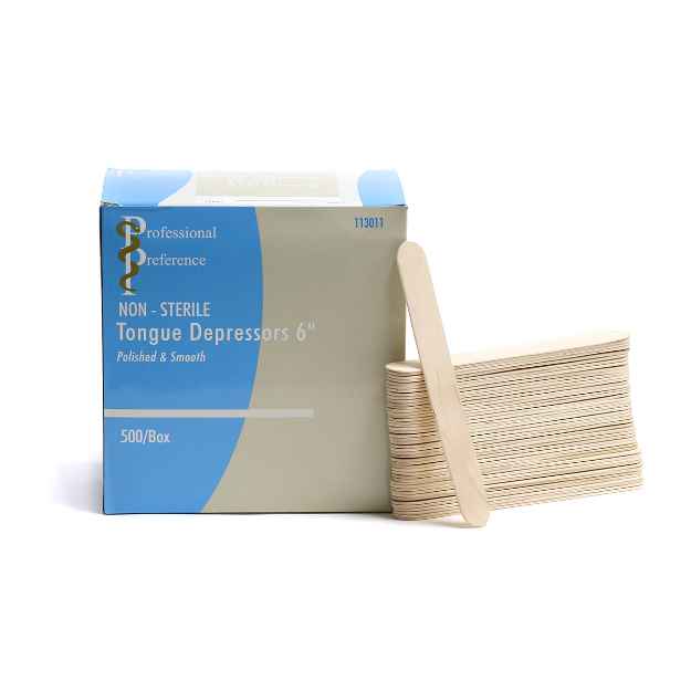 Picture of TONGUE DEPRESSORS WOODEN 6in (PROFESSIONAL PREF) - 500's