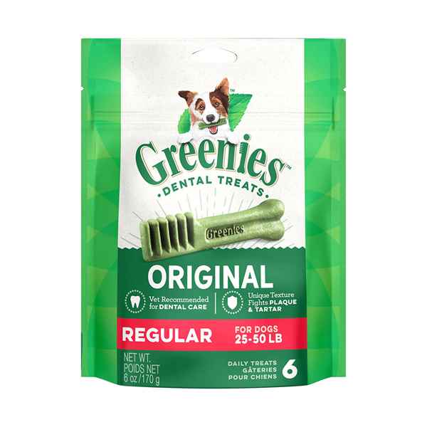 Picture of GREENIE CANINE DENTAL TREAT ORIGINAL 6oz  MINI PAK Regular - 6/bag