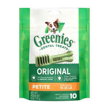 Picture of GREENIE CANINE DENTAL TREAT ORIGINAL 6oz  MINI PAK Petite - 10/bag