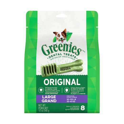 Picture of GREENIE CANINE DENTAL TREAT ORIGINAL 12oz  PAK Large - 8/bag