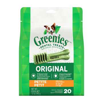 Picture of GREENIE CANINE DENTAL TREAT ORIGINAL 12oz  PAK Petite - 20/bag