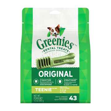 Picture of GREENIE CANINE DENTAL TREAT ORIGINAL 12oz  PAK Teenie - 43/bag