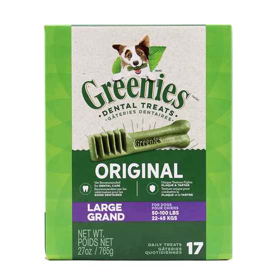 Picture of GREENIE CANINE DENTAL TREAT ORIGINAL 27oz MONSTER PAK Large - 17/tub