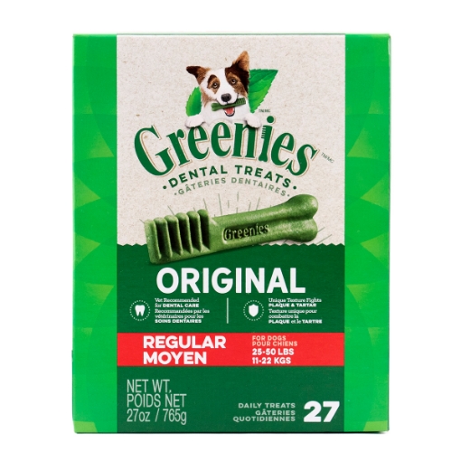 Picture of GREENIE CANINE DENTAL TREAT ORIGINAL 27oz MONSTER PAK Regular - 27/tub