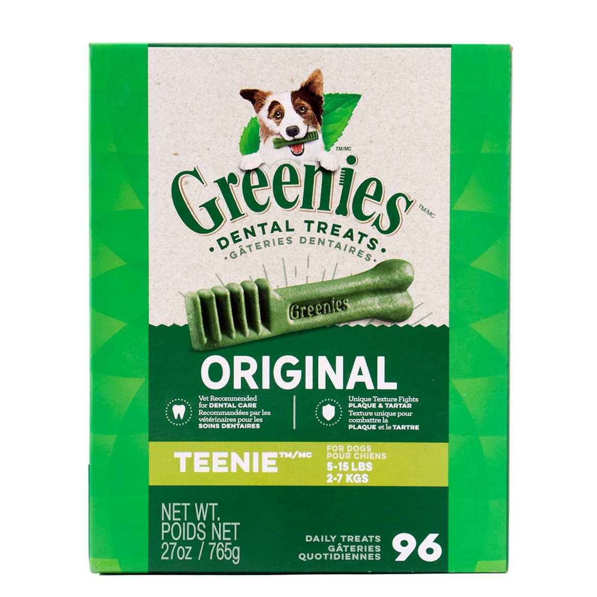 Picture of GREENIE CANINE DENTAL TREAT ORIGINAL 27oz MONSTER PAK Teenie - 96/tub