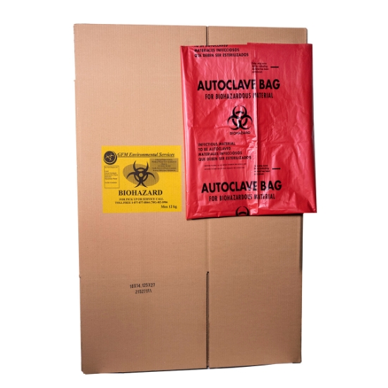 Picture of BIOHAZARDOUS WASTE BOX WITH LINER GFM - 12 kg