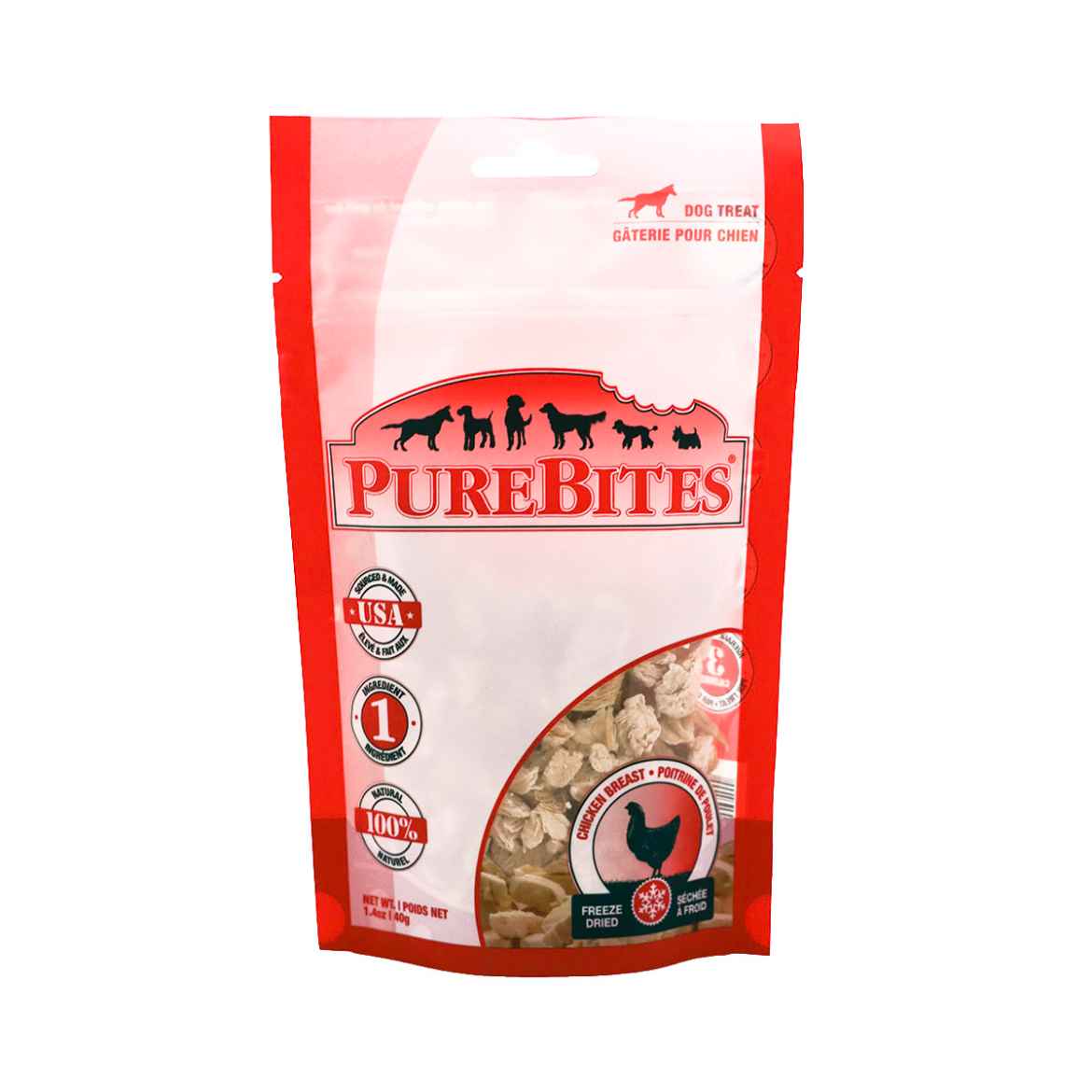 Picture of TREAT PUREBITES CANINE Chicken Breast - 1.4oz / 40g