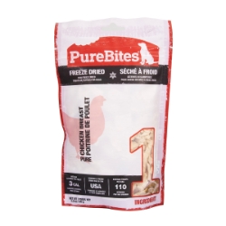 Picture of PUREBITES Freeze Dried Raw Dog Treats/ Food Topper - Chicken Breast - 3oz/85g