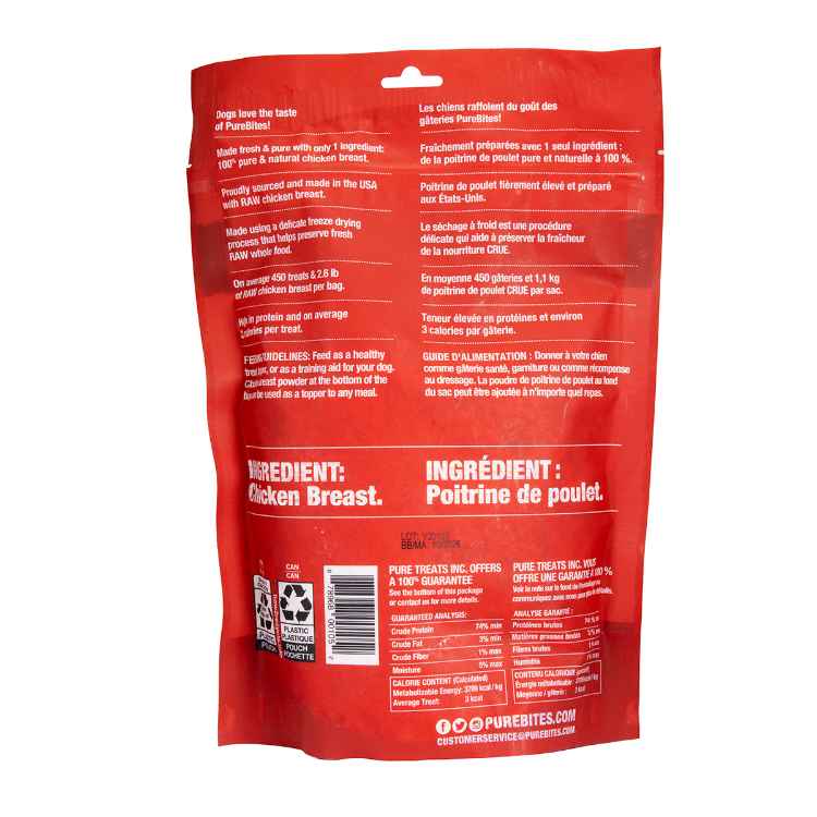 Picture of TREAT PUREBITES CANINE Chicken Breast - 11.6oz / 330g