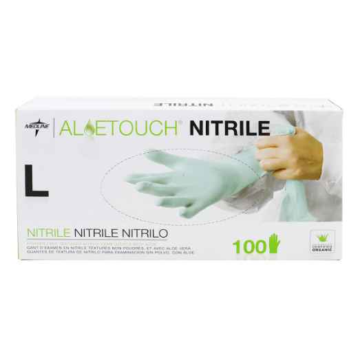 Picture of GLOVES EXAM NITRILE ALOETOUCH (PF) LARGE - 100s