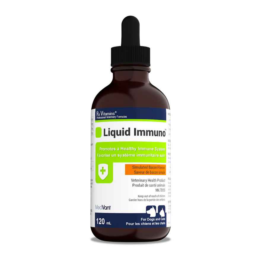 Picture of RX VITAMINS LIQUID IMMUNO BACON FLAVOUR - 120ml