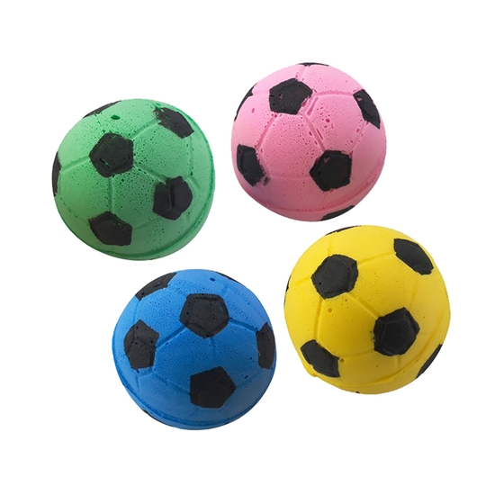 Picture of TOY CAT SPONGE SOCCER BALLS - 4/pk