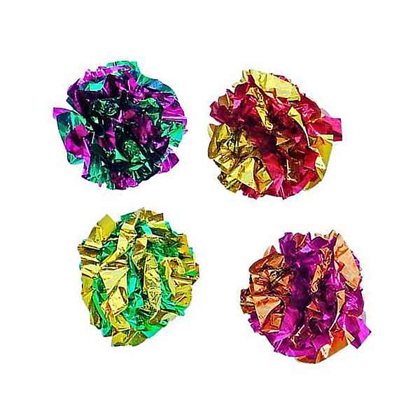 Picture of TOY CAT MYLAR BALLS 1.5in - 4/pk