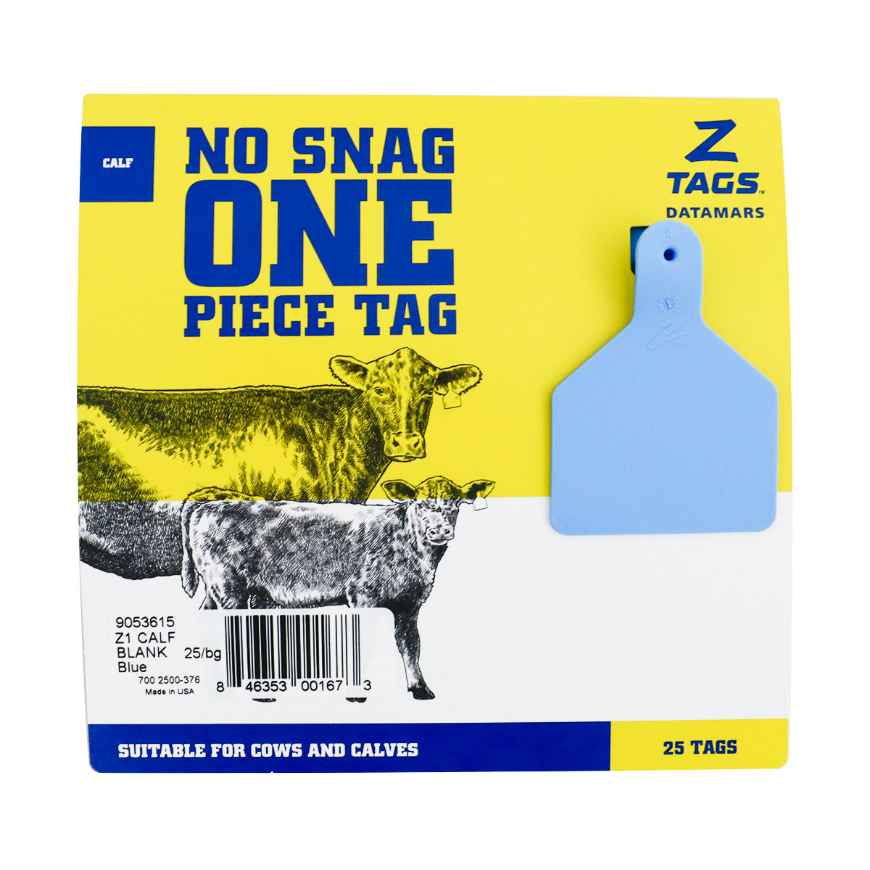 Picture of Z TAG CALF one piece BLUE BLANK - 25/bag