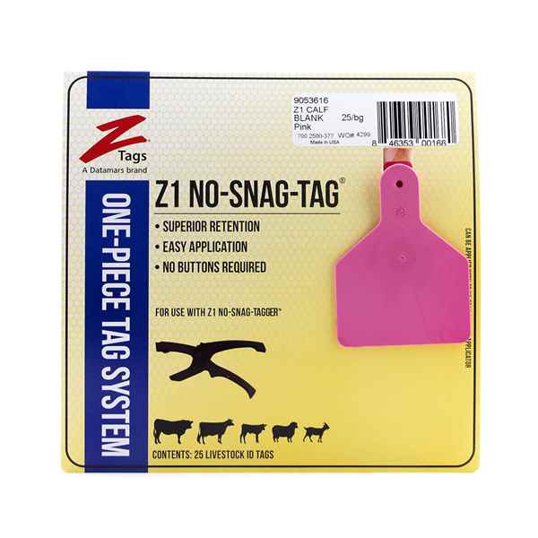 Picture of Z TAG CALF one piece PINK BLANK - 25's