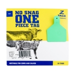 Picture of Z TAG CALF one piece GREEN BLANK - 25's