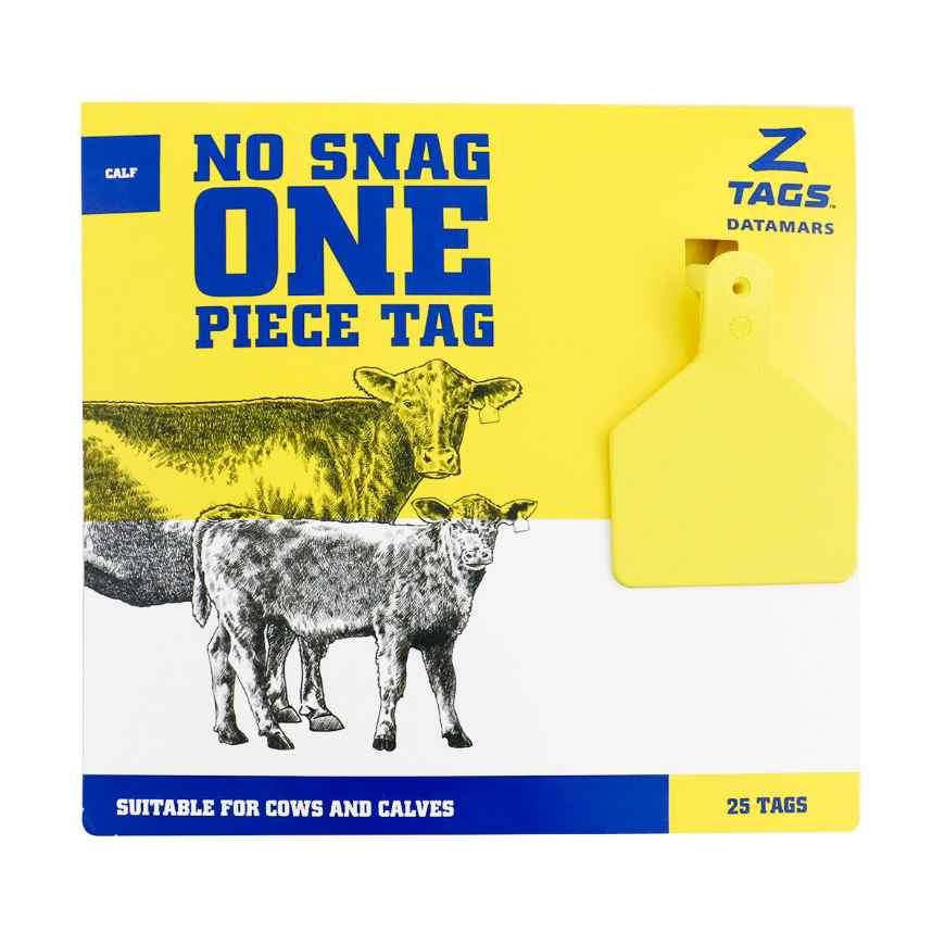 Picture of Z TAG CALF one piece YELLOW BLANK - 25/bag