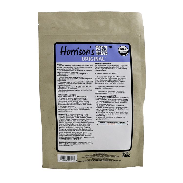 Picture of AVIAN BIRD BREAD MIX Original - 255g (HARRISON)(SU12)