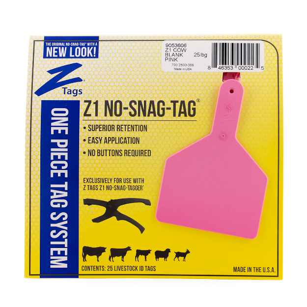 Picture of Z TAG COW one piece PINK BLANK - 25's