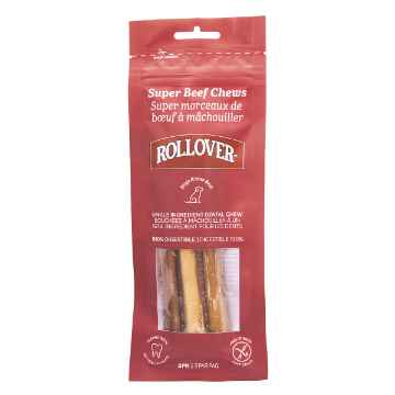 Show details for ROLLOVER BEEF SUPER CHEWS 6.5in - 3/pk Picture of ROLLOVER BEEF SUPER CHEWS 6.5in - 3/pk