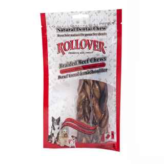 Picture of ROLLOVER BRAIDED BEEF CHEWS 6.5in - 2/pk