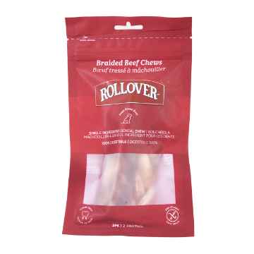 Show details for ROLLOVER BRAIDED BEEF CHEWS 6.5in - 2/pk Picture of ROLLOVER BRAIDED BEEF CHEWS 6.5in - 2/pk