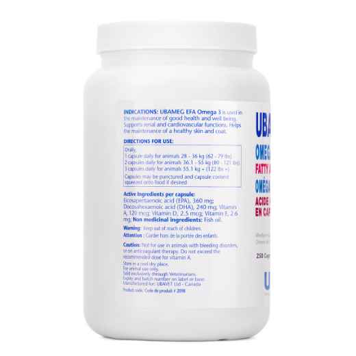 Picture of UBAVET UBAMEG OMEGA 3 FATTY ACID 2200mg CAPS - 250's