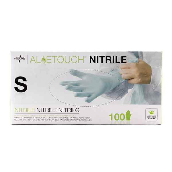 Picture of GLOVES EXAM NITRILE ALOETOUCH (PF) SMALL - 100s 