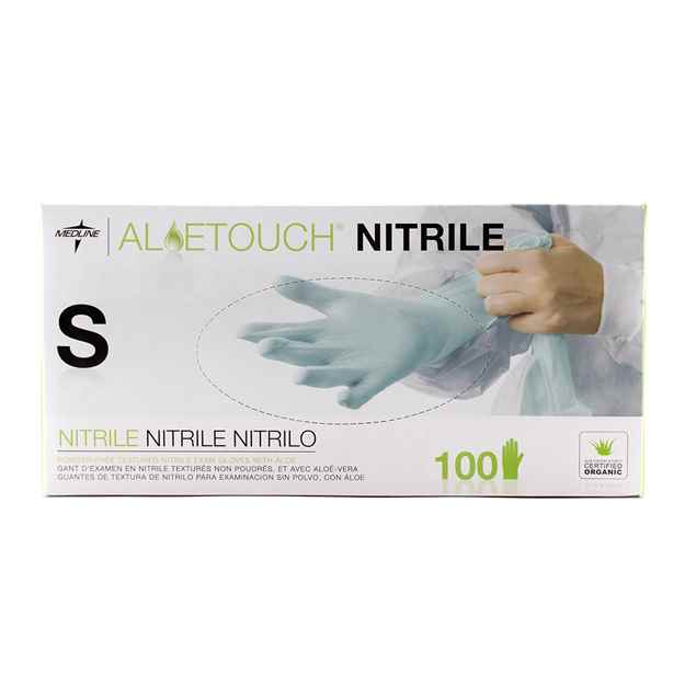 Picture of GLOVES EXAM NITRILE ALOETOUCH (PF) SMALL - 100s