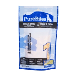 Picture of PUREBITES Freeze Dried Raw Dog Treats/ Food Topper | CHEDDAR CHEESE - 4.2oz/ 120g
