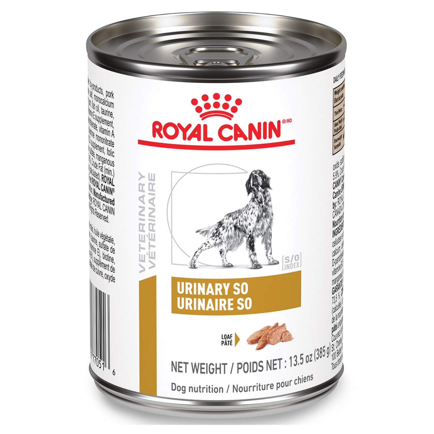 Picture of Royal Canin Veterinary Diet URINARY SO Loaf Wet Dog Food - 12 X 385gm cans