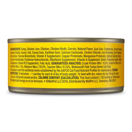 Picture of FELINE WELLNESS GF Pate Turkey Dinner - 24 x 5.5oz cans